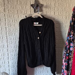 free people beach large button cardigan nwot
